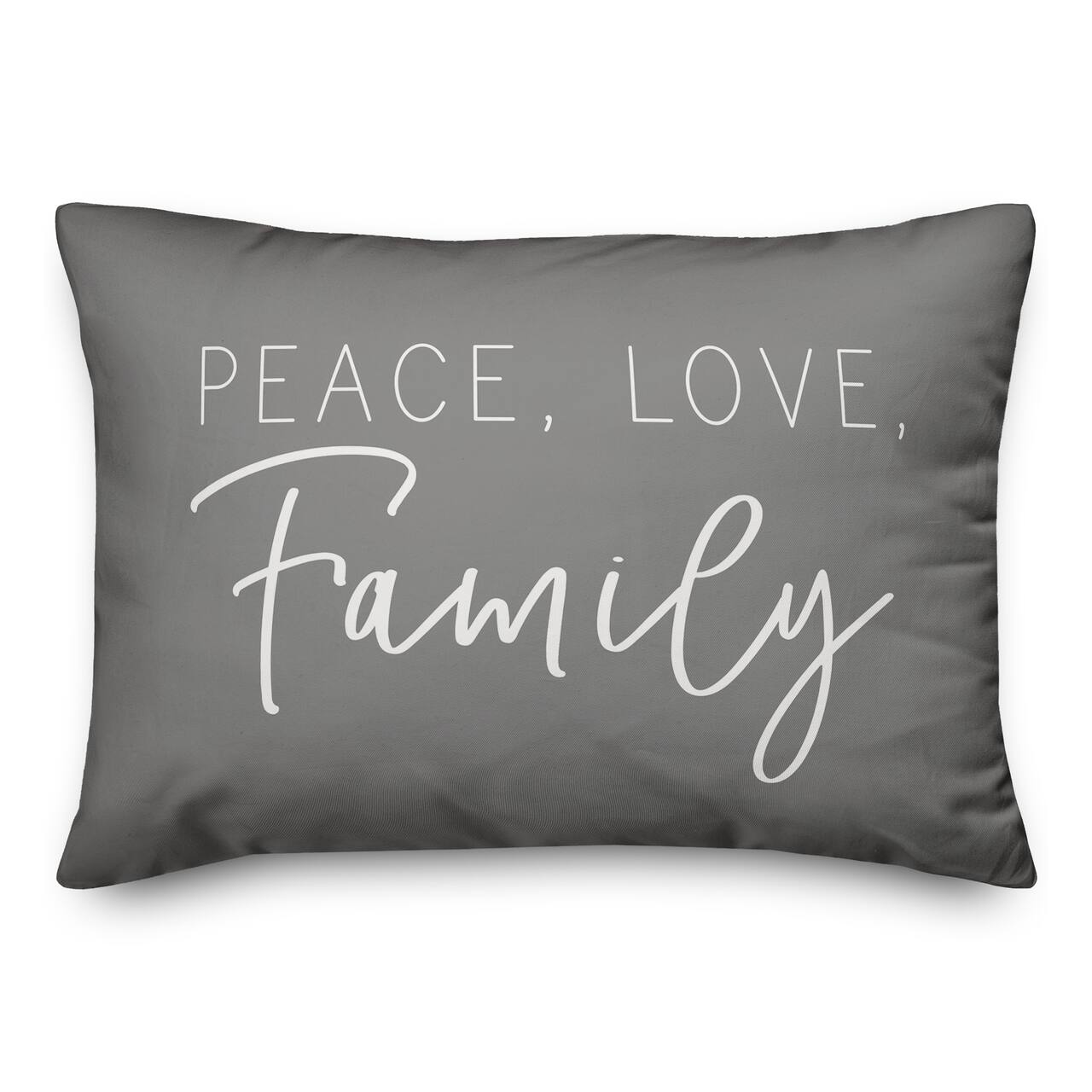 20" x 14" Peace Love Family Versatile Throw Pillow
